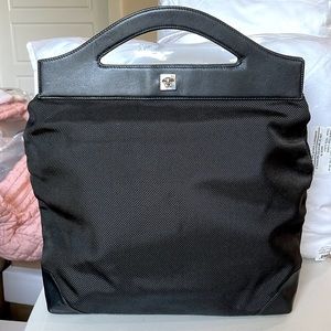 Gianni Versace Couture Black Collapsible Top Handle Shopper Tote